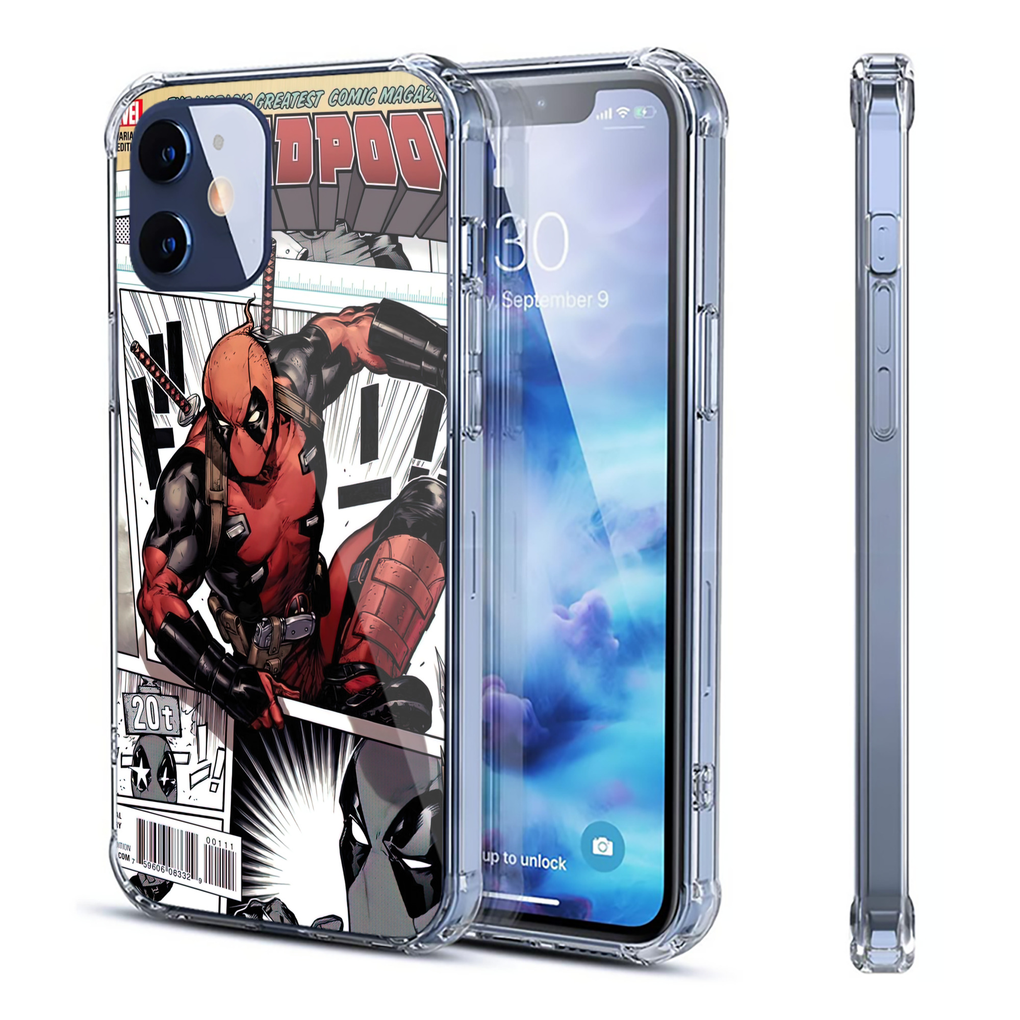 （画像用） Deadpool デッドプール 【iPhone 12シリーズ対応】透明スマホケース（クリアソフトケース）